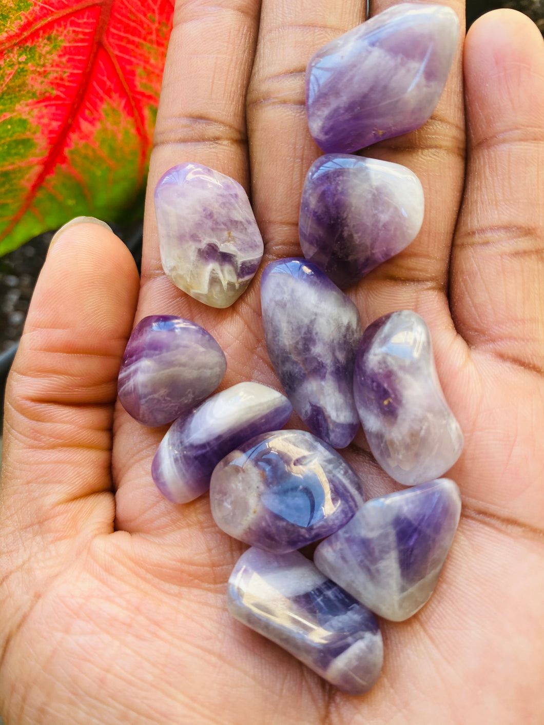 Tumbled Chevron Amethyst