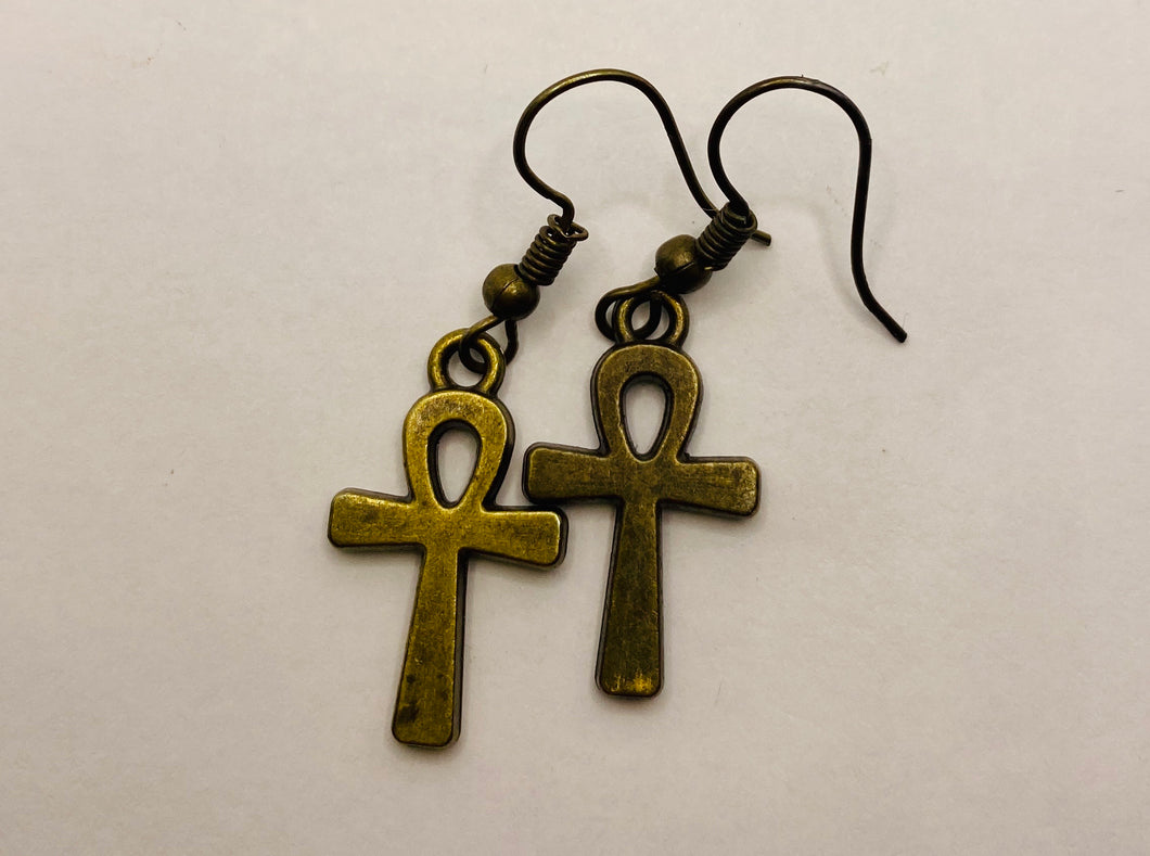 Drop Ankh Earrings